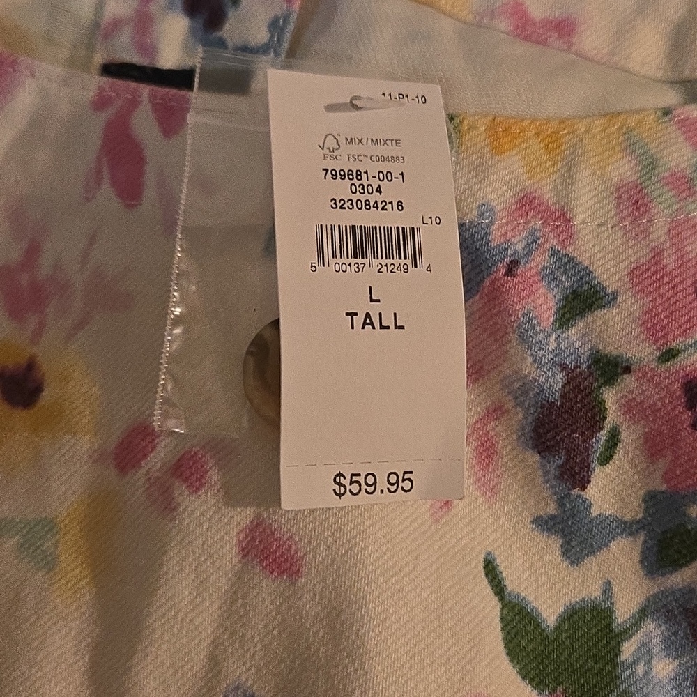 GAP denim floral crop shell tank - Picture 5 of 5